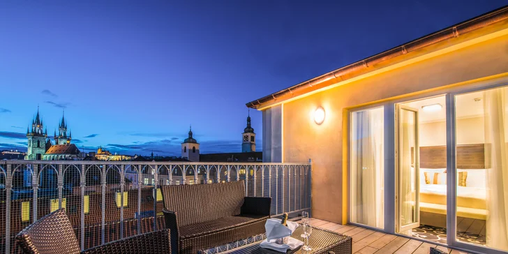 5* hotel v centru historické Prahy: krásné pokoje, romantická večeře i masáž