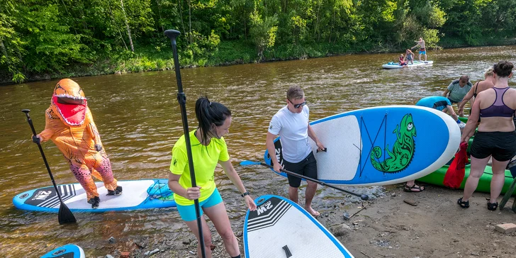 Plavba z Českého Krumlova do Zlaté Koruny na paddleboardu, raftu i kanoi až pro 6 osob