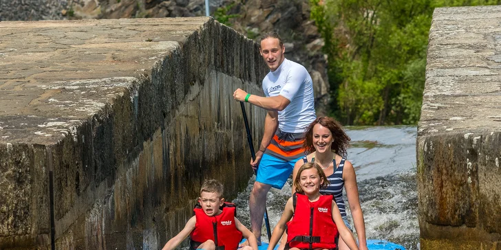 Plavba z Českého Krumlova do Zlaté Koruny na paddleboardu, raftu i kanoi až pro 6 osob