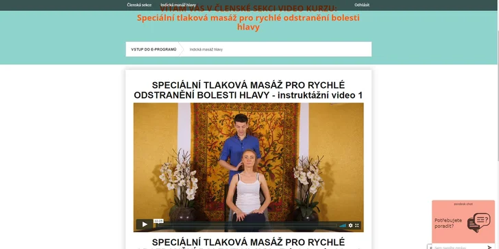 Rychlé odstranění bolesti hlavy: online kurz speciální tlakové masáže