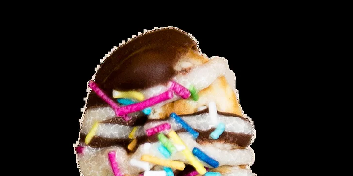 Vafle v bílé či mléčné čokoládě s posypem a třeba i nápojem přímo u Václaváku