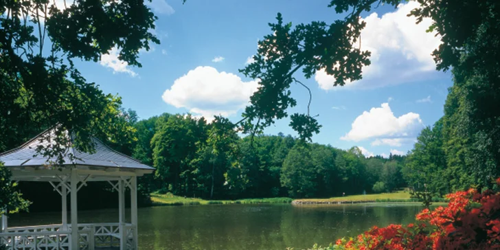 Čtyřhvězdičkový pobyt v hotelu Zámek Štiřín: jídlo, wellness i masáže nebo golf