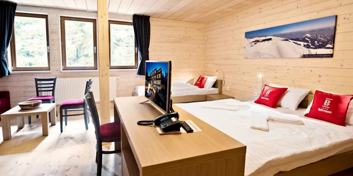Rodinná dovolená v Nízkých Tatrách: polopenze a venkovní wellness s výhledem