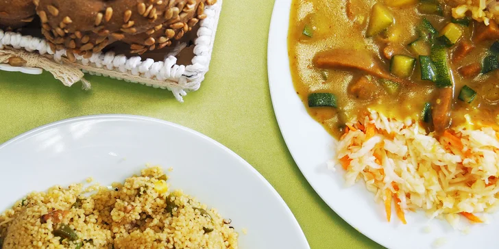 Voucher v hodnotě 100 Kč na výběr z denního menu ve vegetariánské jídelně