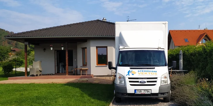 2hod. stěhování po celé Praze: dodávka s řidičem nebo dvěma chlapáky, přemístěte nábytek i spotřebiče