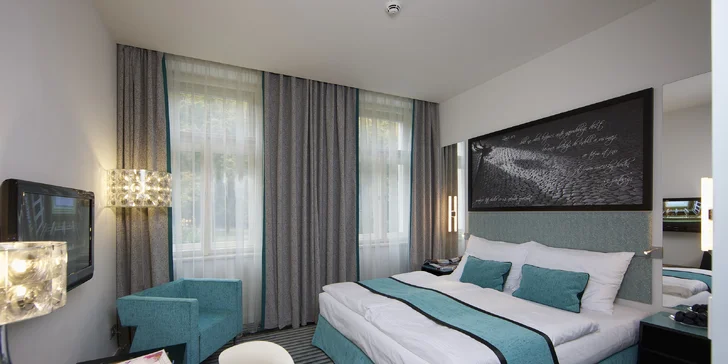 Pobyt u Petřínských sadů v Praze: moderní hotel, pokoj Superior a snídaně