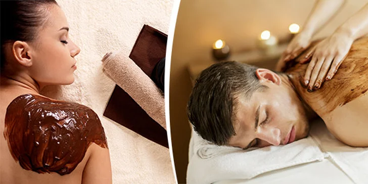 Čokoládová relaxační masáž s peelingem a zábalem