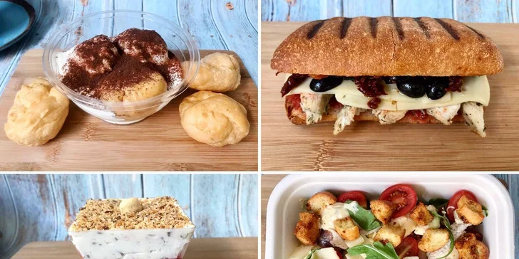 Vouchery do cukrárny na Andělu v hodnotě 300–800 Kč: dorty, quiche i káva