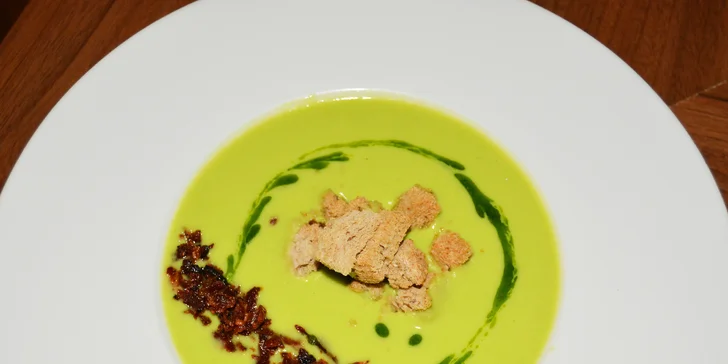 6chodové degustační menu pro 2 osoby: uzený pstruh, panenka i kachní prso