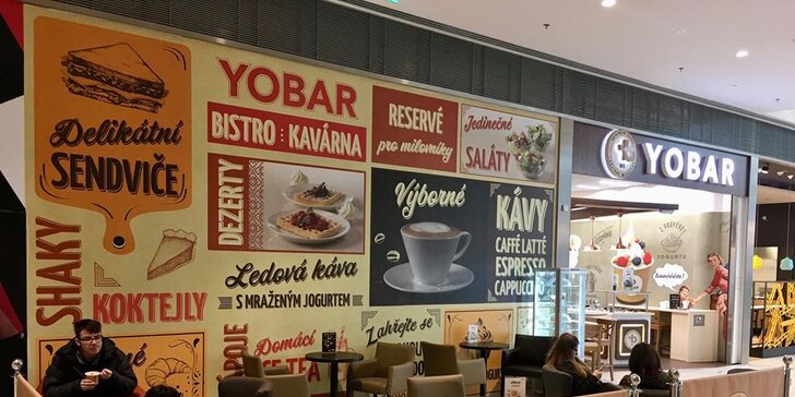 Otevřené vouchery na 80–300 Kč do Yobaru v Hradci: frozen yogurty, káva, koktejly i dezerty
