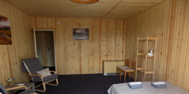 Zimní dovolená v Krušných horách: plně vybavený apartmán pro 2–6 osob nedaleko sjezdovek
