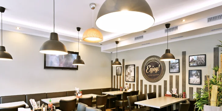 Otevřený voucher v hodnotě 250 nebo 500 Kč do asijské restaurace Enjoy Asian Cuisine v Karlíně
