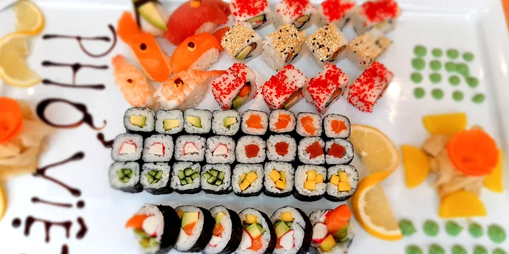 Asijská restaurace v centru Brna: 3 sushi sety a salát z mořských řas