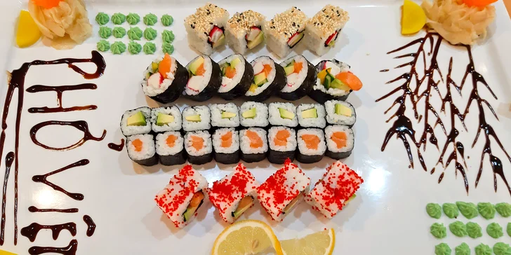 Asijská restaurace v centru Brna: 3 sushi sety a salát z mořských řas