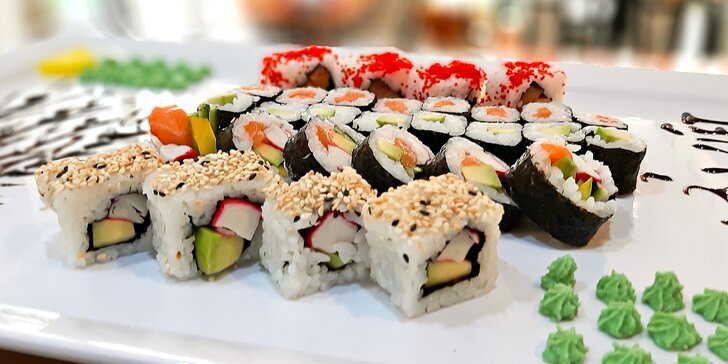 Asijská restaurace v centru Brna: 3 sushi sety a salát z mořských řas