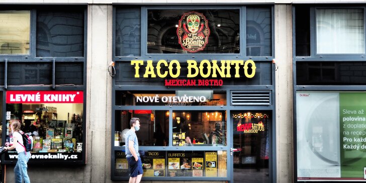 Mexické Taco Bonito v Brně: burritos, tacos nebo quesadilla s masem či vege i menu s nachos