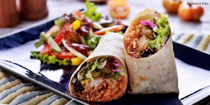 Mexické burrito s masem nebo vegetariánská verze