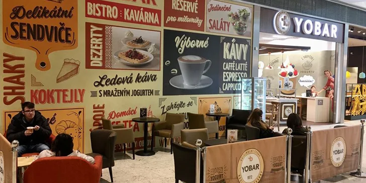 Osvěžení z Yobaru v Hradci: 350ml ovocný koktejl s mraženým jogurtem podle výběru ze 4 druhů