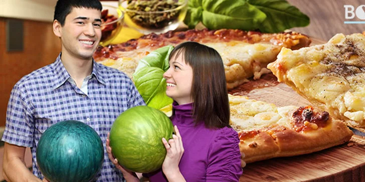 1 nebo 2 hodiny bowlingu a výborná pizza