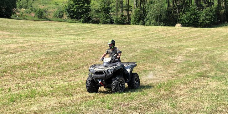 Adrenalinová jízda přírodou: jízda na čtyřkolce nebo motorce dle výběru