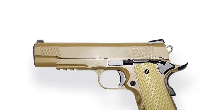 1–2 hodiny na laserové střelnici pro neomezený počet pistolníků: výběr ze 16 zbraní a 9 různých her
