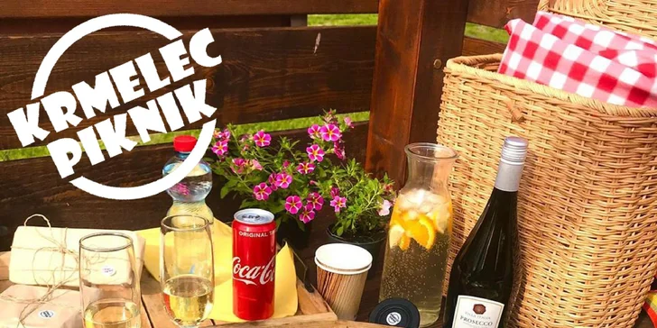 Piknik pro dva u Jedovnic i s půjčením koloběžek: koš plný jídla a pití, alko či nealko