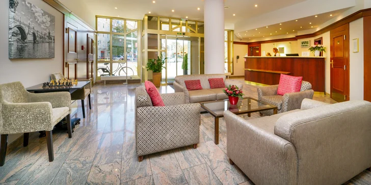 4* pobyt v Praze pro dva na jedinou noc i celý týden: snídaně a možnost wellness