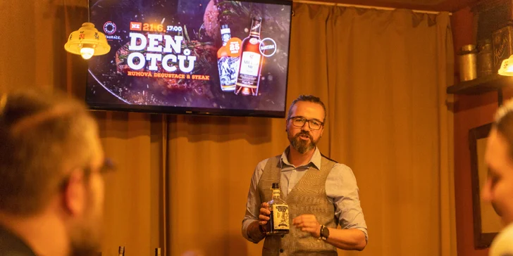 Tříchodové menu s carpacciem a biftekem a degustace rumů pro 2 osoby