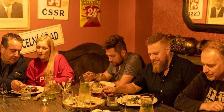 Tříchodové menu s carpacciem a biftekem a degustace rumů pro 2 osoby