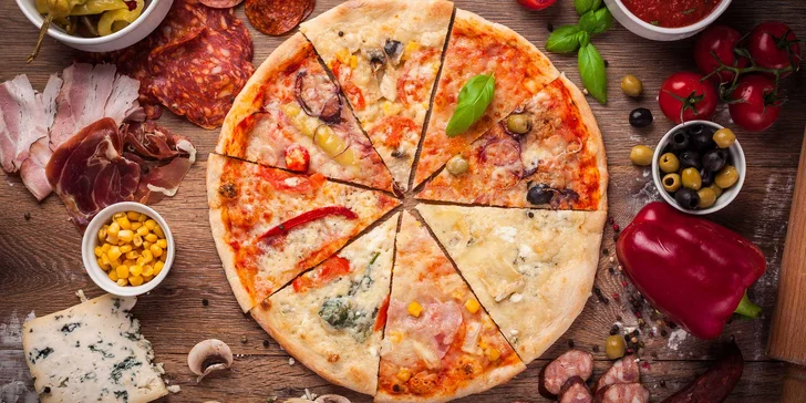 Italská dobrota: 1 nebo 2 velké pizzy podle výběru z 12 druhů