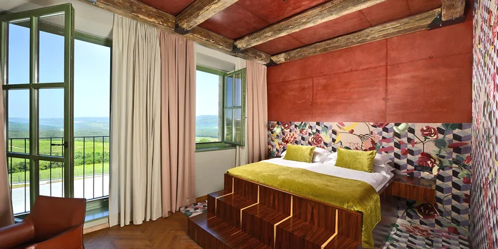 Romantika uprostřed istrijských vinic: krásný hotel se snídaní, wellness a degustací vín