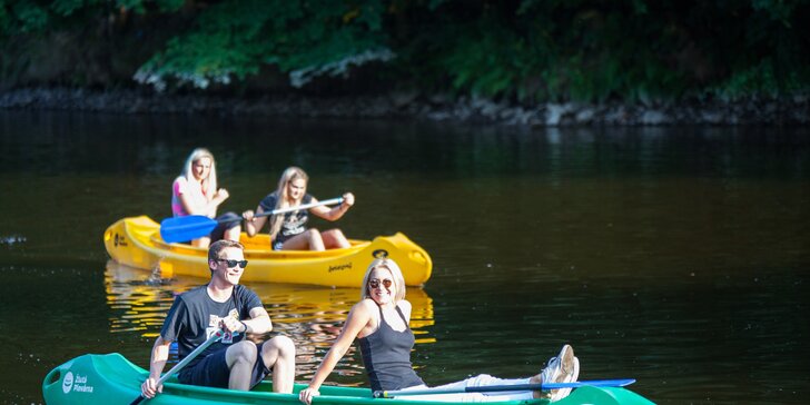 Celodenní dobrodružství na řece Nise až pro 3 výletníky: kánoe i koloběžky a geohra