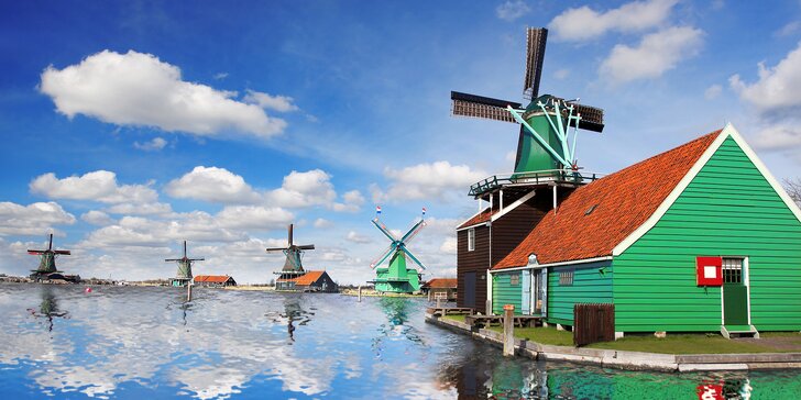 Za sýrem a větrnými mlýny: 2 noci se snídaní v Holandsku, Amsterdam i Zaanse Schans a Delft