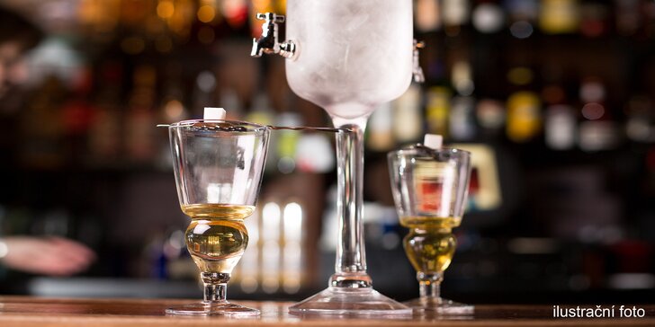 Degustace 4 druhů českých i zahraničních absinthů v ruin pubu pro jednoho