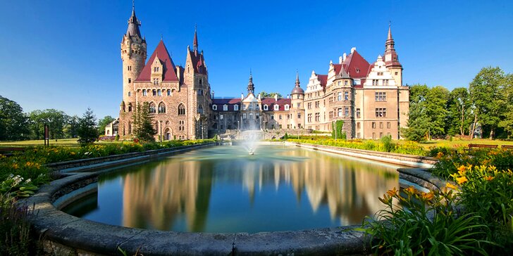 Polská pohádka pro pár i rodinu: 2–7 nocí se snídaní v luxusních komnatách romantického hradu