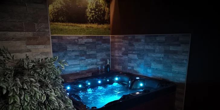 Romantika ve dvou či dámská jízda: 90 min. ve vířivce, třeba i s miskou ovoce a láhví sektu