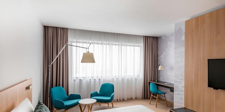 Moderní hotel sítě Marriott v Brně: snídaně nebo polopenze a Brnopas i dítě do 5,9 let zdarma