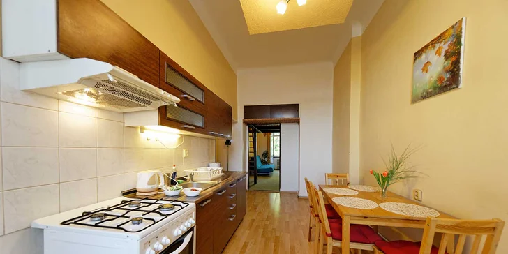 Vybavené apartmány pod Žižkovskou věží: nocleh až na dva týdny pro 2–10 osob