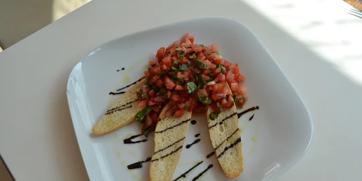 Menu pro dva v restauraci Caffé Fresco na Vyšehradě
