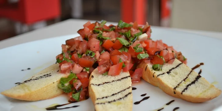 Menu pro dva v restauraci Caffé Fresco na Vyšehradě