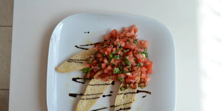 Menu pro dva v restauraci Caffé Fresco na Vyšehradě