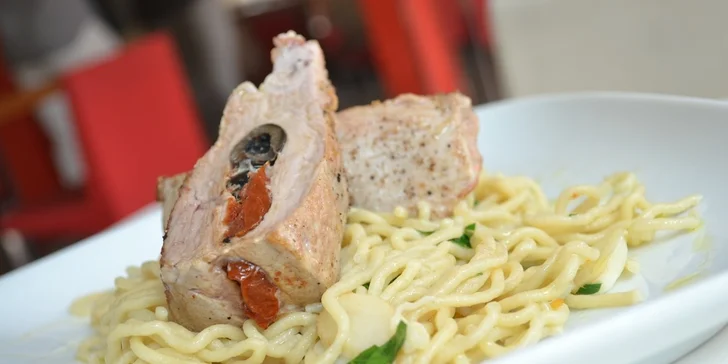 Menu pro dva v restauraci Caffé Fresco na Vyšehradě