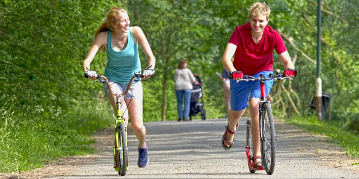 Hurá na výlet: zapůjčení turistické koloběžky včetně vybavení v Moravském Krasu