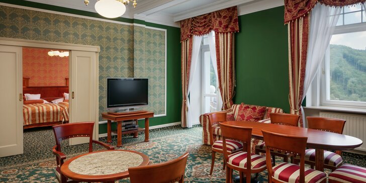 5* hotel Imperial v Karlových Varech: luxusní polopenze, wellness a 3 lázeňské procedury
