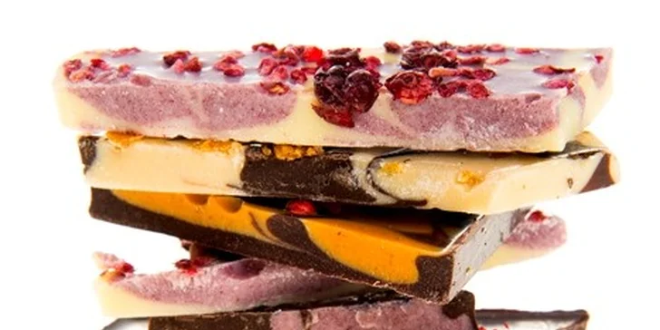 Luxusní kolekce delikatesních pralinek nebo čokolád