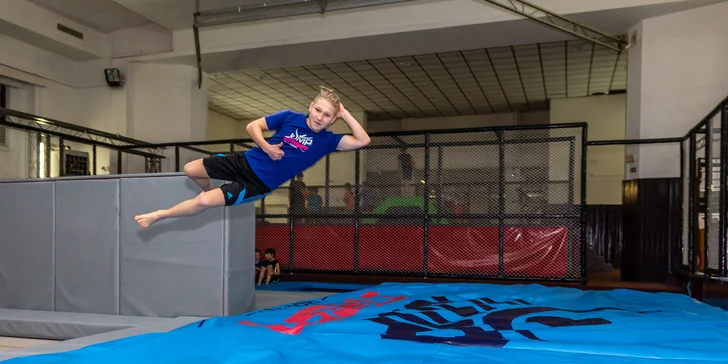 Trampolínový ráj se spoustou atrakcí: 1 nebo 2 hodiny pro malé i velké