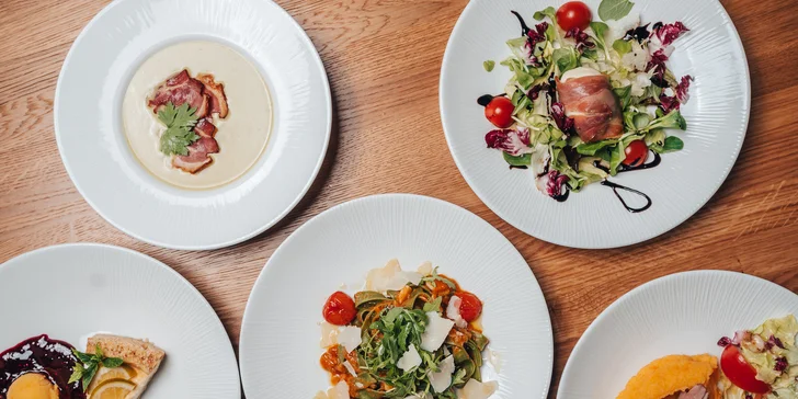 Výběr ze dvou degustačních menu pro dva ve Fresca restaurant: fettucine, panenka i limetkový dort