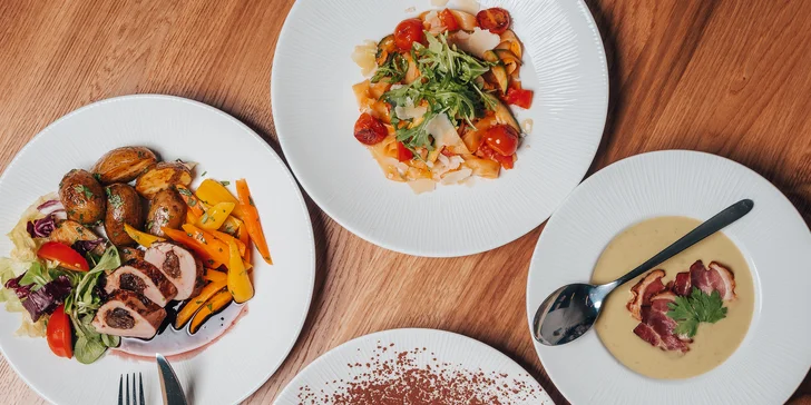 Výběr ze dvou degustačních menu pro dva ve Fresca restaurant: fettucine, panenka i limetkový dort