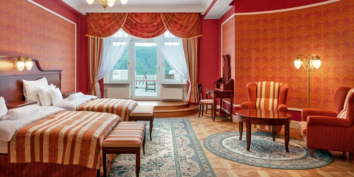 5* hotel Imperial v Karlových Varech: luxusní polopenze, wellness a 3 lázeňské procedury