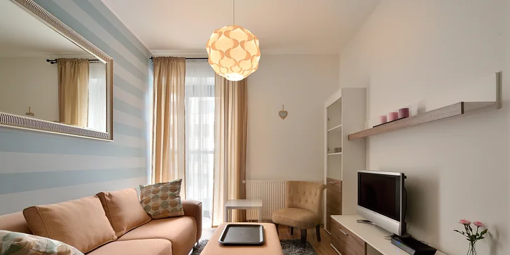 Pohoda v centru Bratislavy pro 2 osoby: vybavené apartmány s kuchyňkou